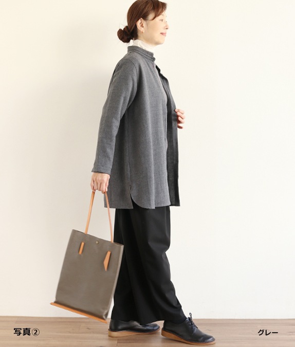 【SALE40％OFF】配色ステッチロングブラウス