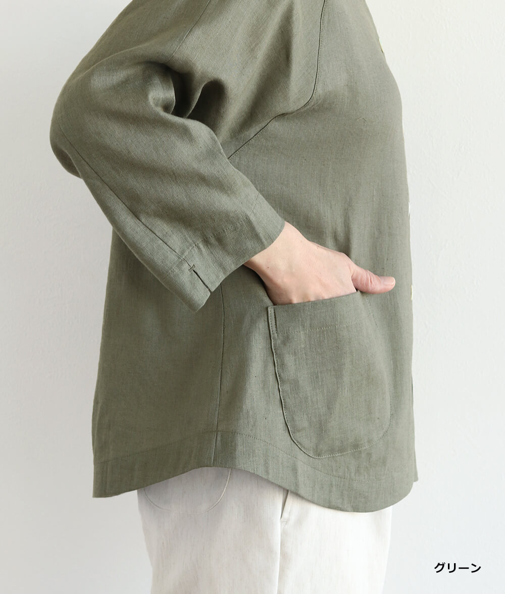 【SALE40%OFF】コットンリネンジャケット