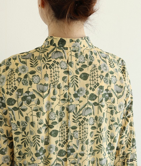 【SALE50％OFF】草花柄タックワンピース