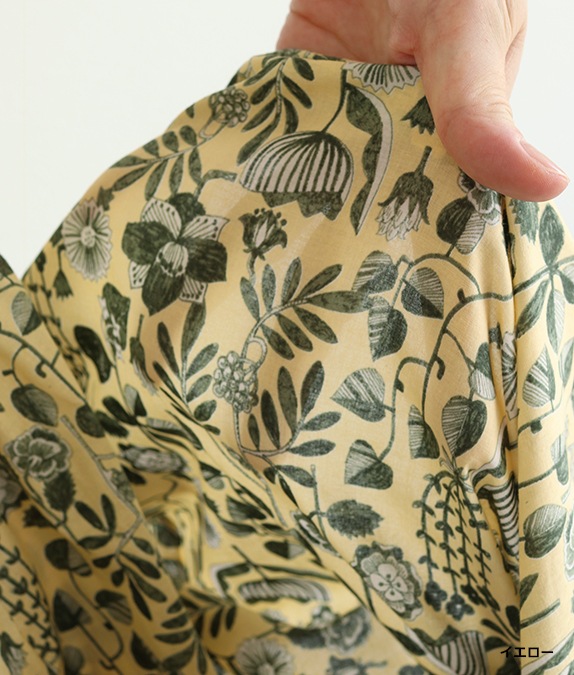 【SALE50％OFF】草花柄タックワンピース