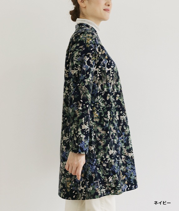 【SALE50％OFF】草花コーデュロイチュニック