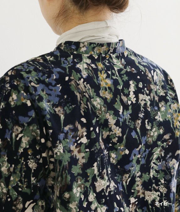 【SALE50％OFF】草花コーデュロイチュニック