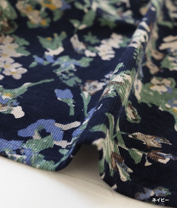 【SALE50％OFF】草花コーデュロイチュニック
