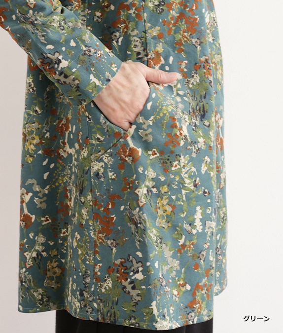【SALE50％OFF】草花コーデュロイチュニック