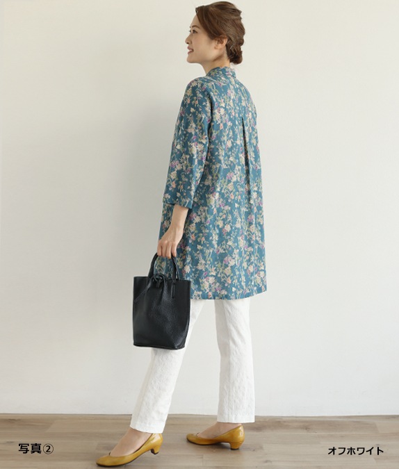 ジャカードウエストリブパンツ