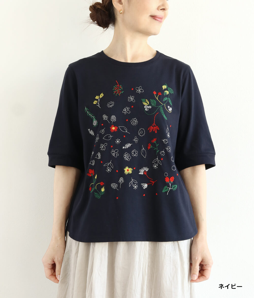 花刺繍プルオーバーl 50代・60代からの婦人服 オルウェイズ公式通販サイト