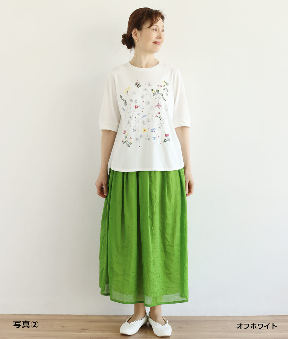 2020年 新作 新品 お花のお袖 カットソー 90930203020-top.jpg