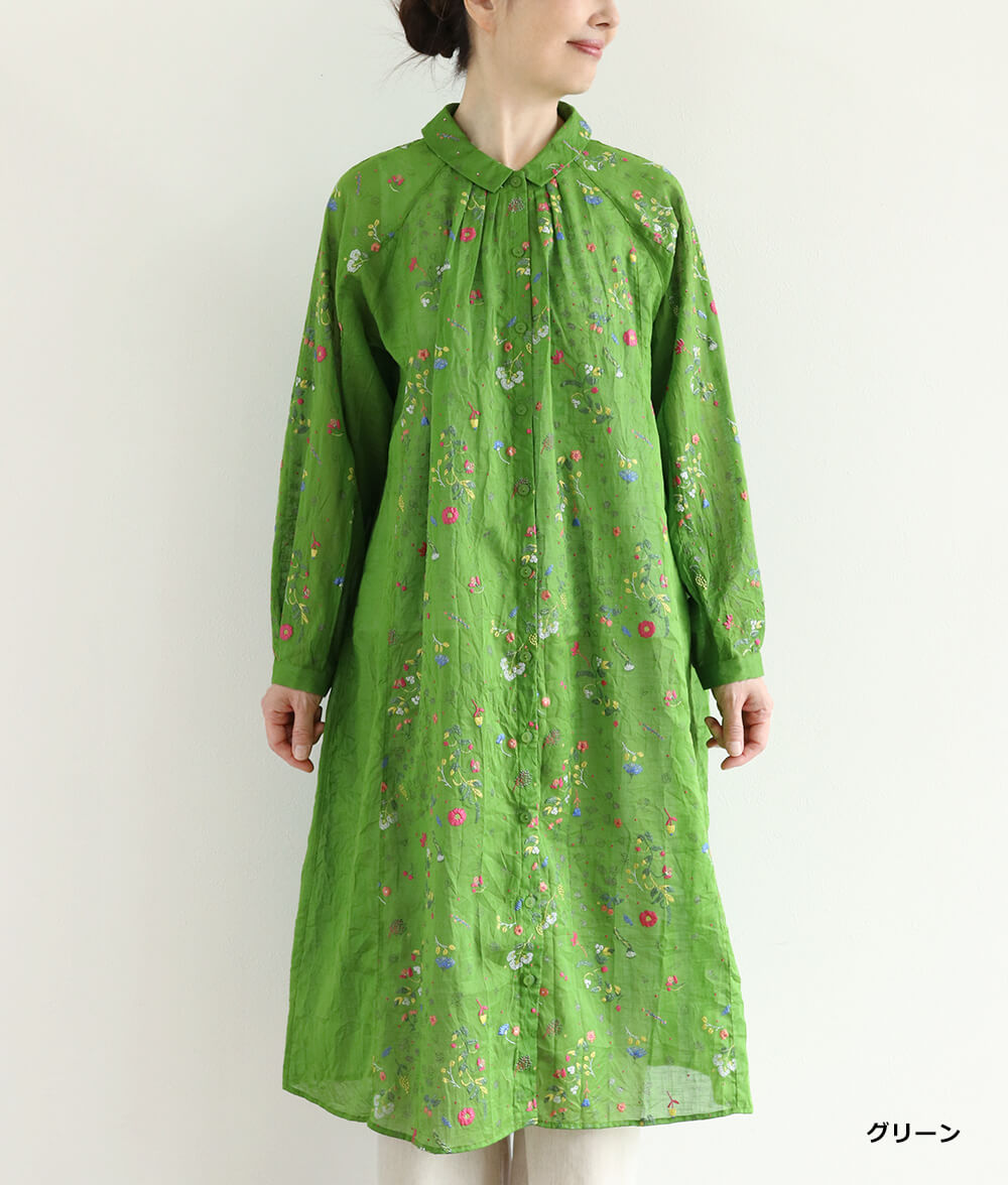 【SALE30%OFF】発泡フラワープリントワンピース