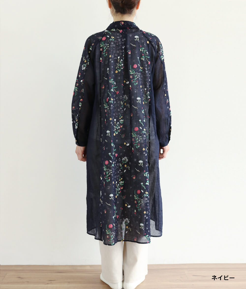 【SALE30%OFF】発泡フラワープリントワンピース