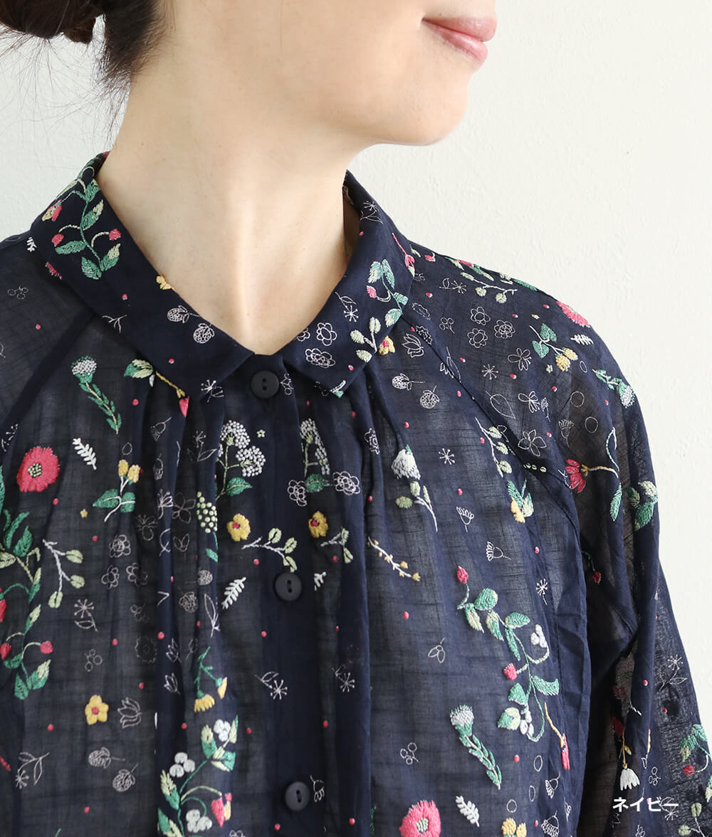 【SALE30%OFF】発泡フラワープリントワンピース