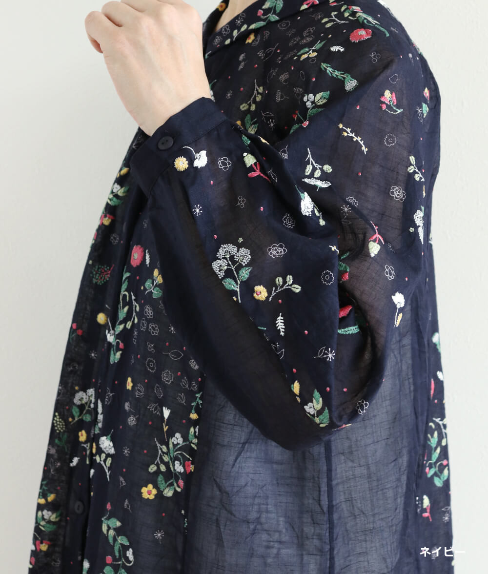 【SALE30%OFF】発泡フラワープリントワンピース