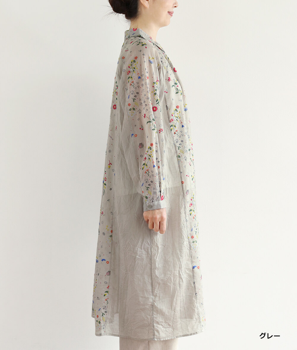 【SALE30%OFF】発泡フラワープリントワンピース