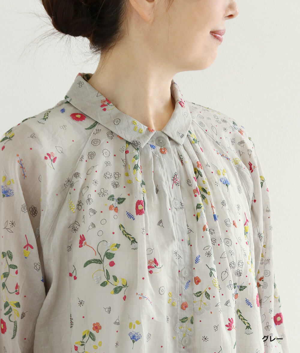 【SALE30%OFF】発泡フラワープリントワンピース