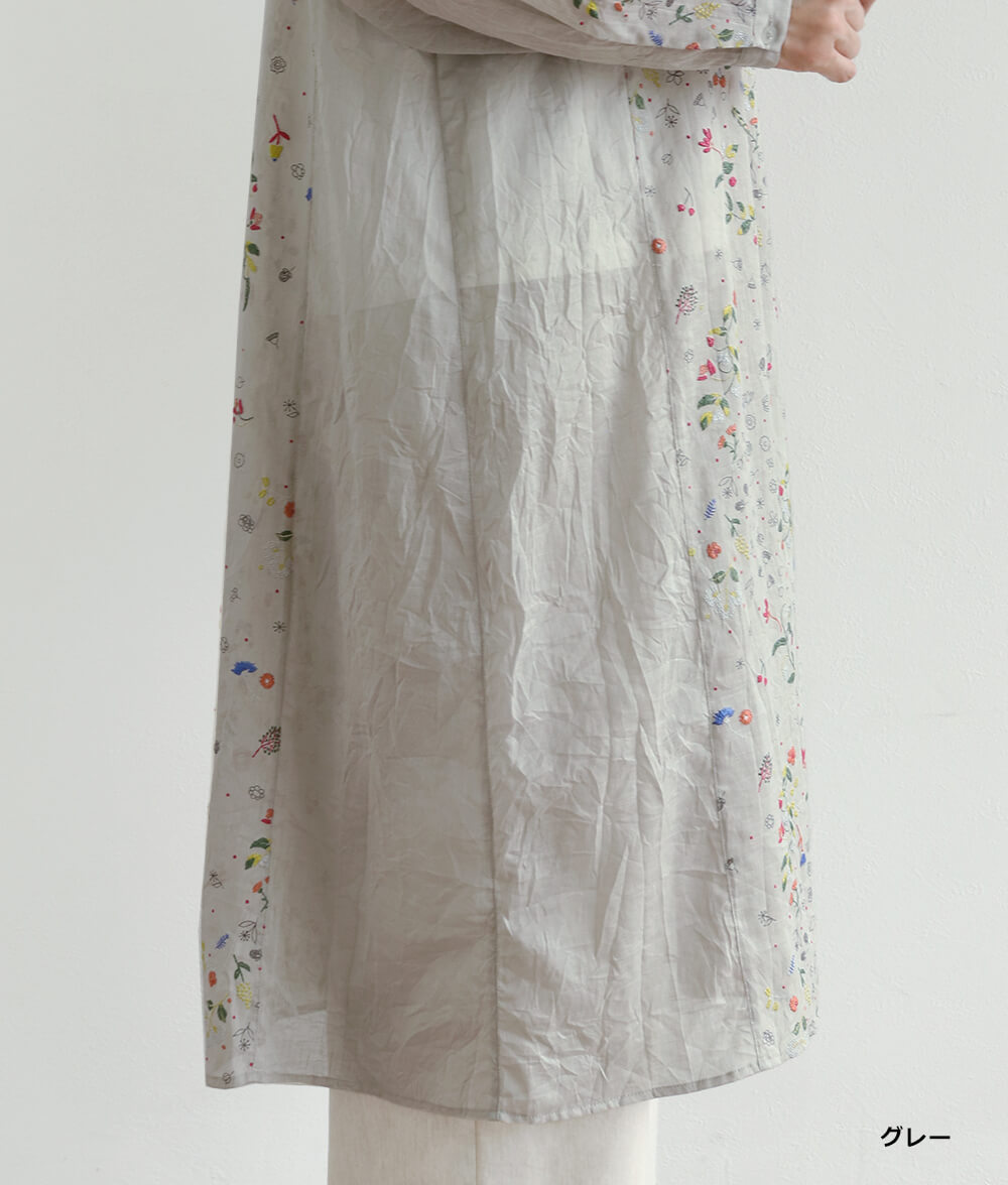 【SALE30%OFF】発泡フラワープリントワンピース