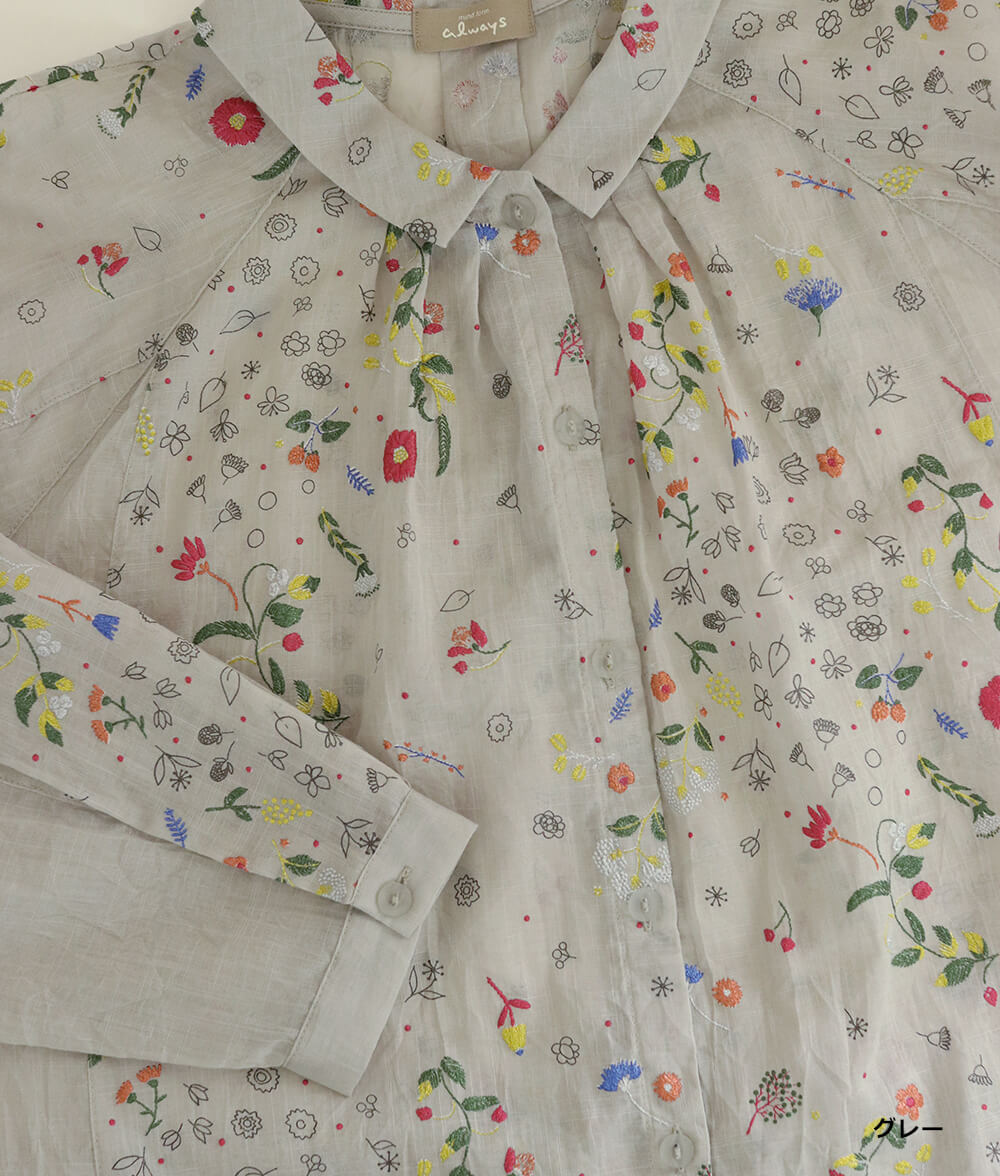 【SALE30%OFF】発泡フラワープリントワンピース