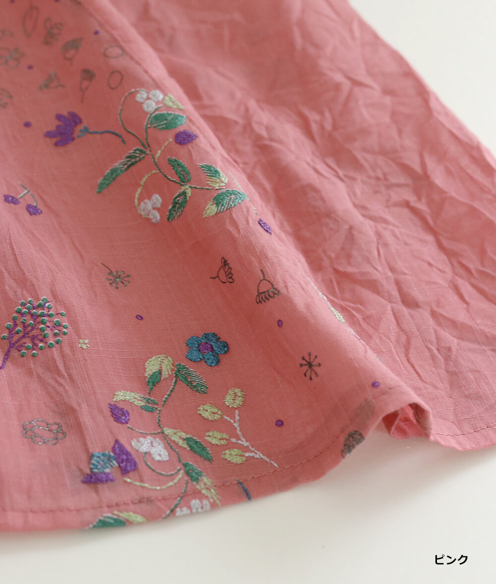 【SALE20%OFF】発泡フラワープリントブラウス