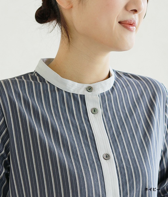ストライプシャツワンピ l 40代・50代からの婦人服 オルウェイズ公式