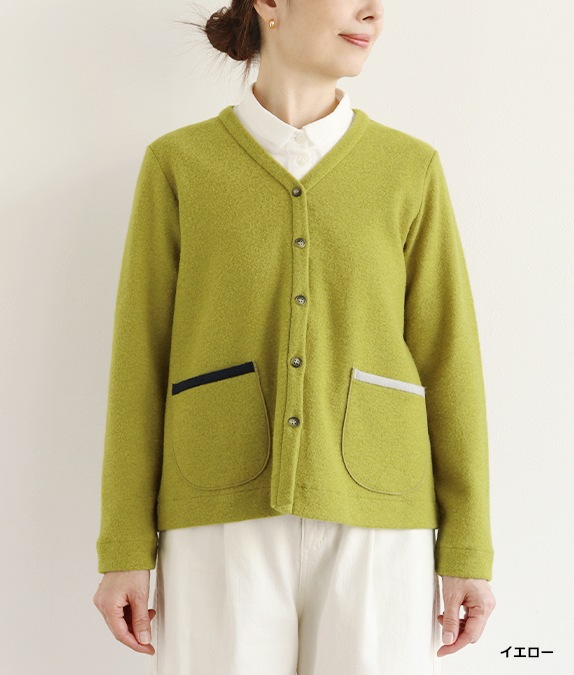 【SALE40％OFF】マイクロループ梨地カーディガン