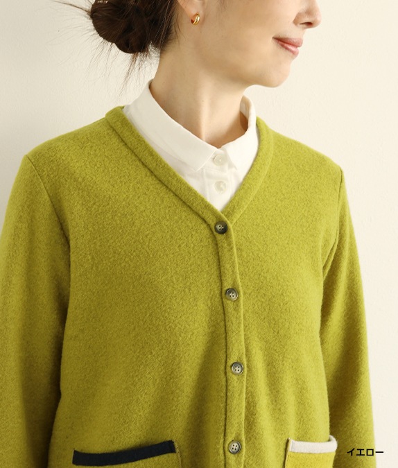 【SALE40％OFF】マイクロループ梨地カーディガン