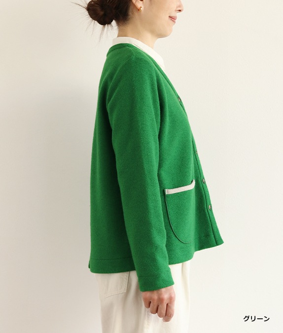 【SALE40％OFF】マイクロループ梨地カーディガン