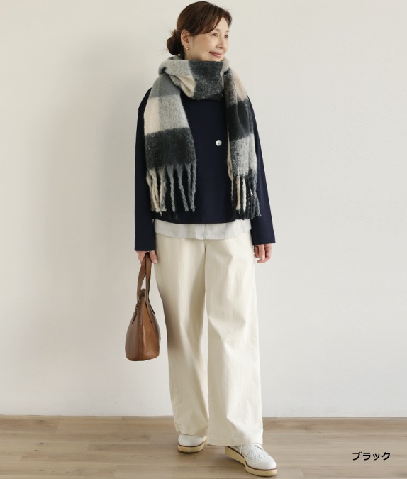 ブロックチェックストール l 50代・60代からの婦人服 オルウェイズ公式