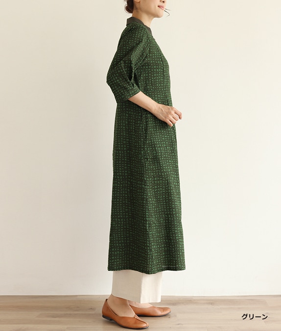 まるオリーブ36ロングタイプ ミラクルウェーブワンピースl 40代・50代からの婦人服 オルウェイズ