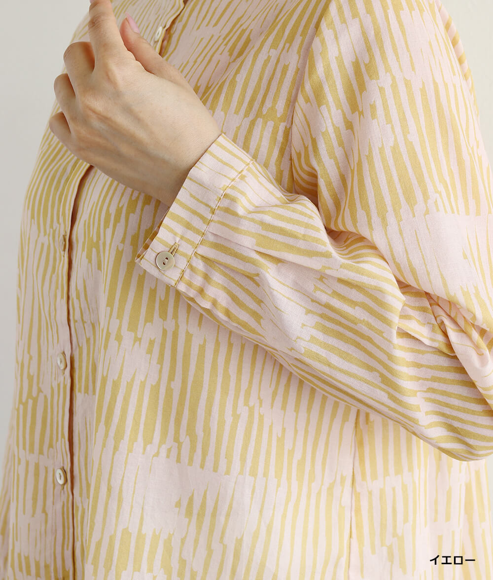 【SALE30%OFF】コットンシフォン線画ブラウス