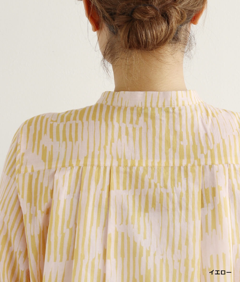 【SALE30%OFF】コットンシフォン線画ブラウス