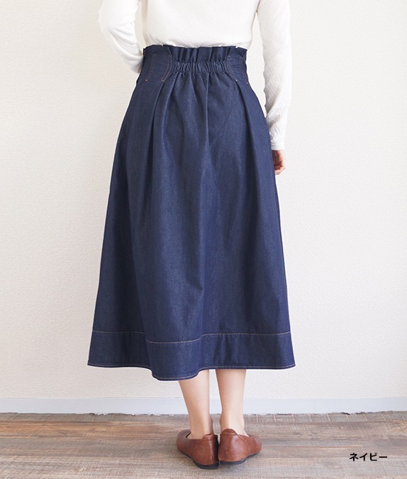タックタックスカート l 大人のスカート l ミセス l 40代・50代からの