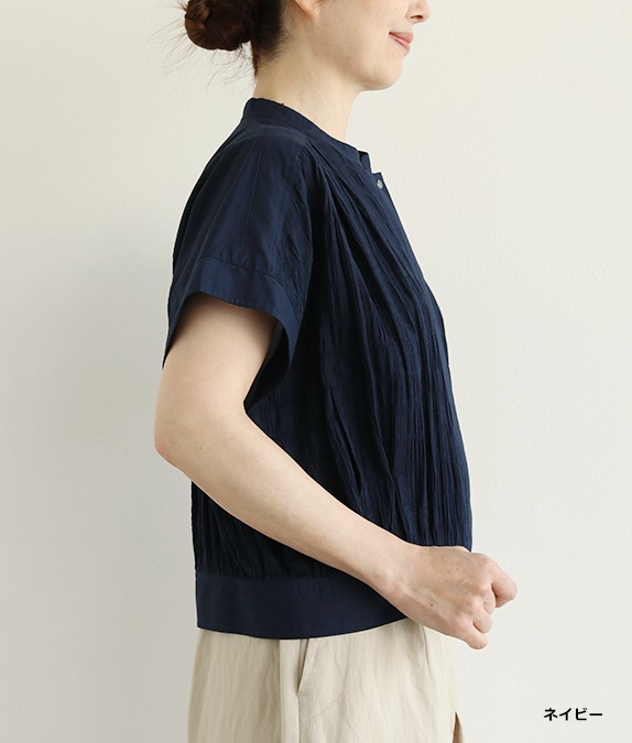 シャーリングコットンブラウス l 50代・60代からの婦人服 オルウェイズ