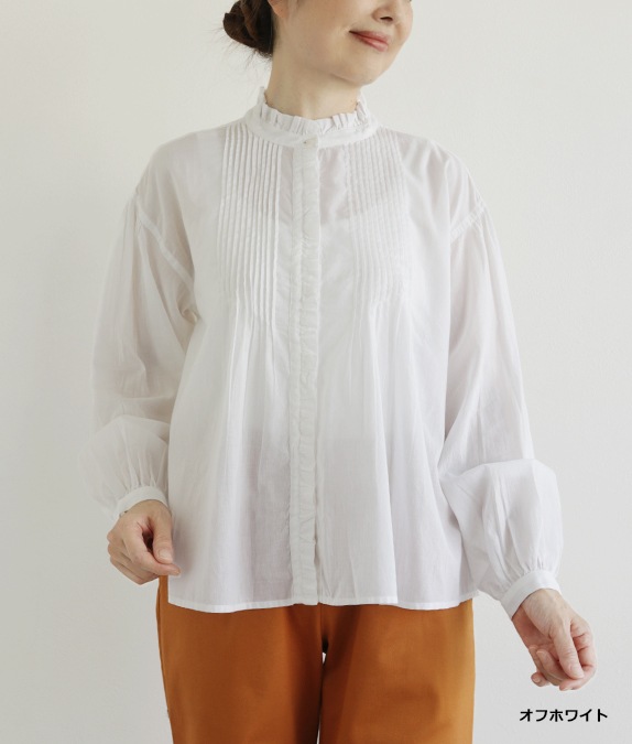 タック＆フリルブラウスl 50代・60代からの婦人服 オルウェイズ公式
