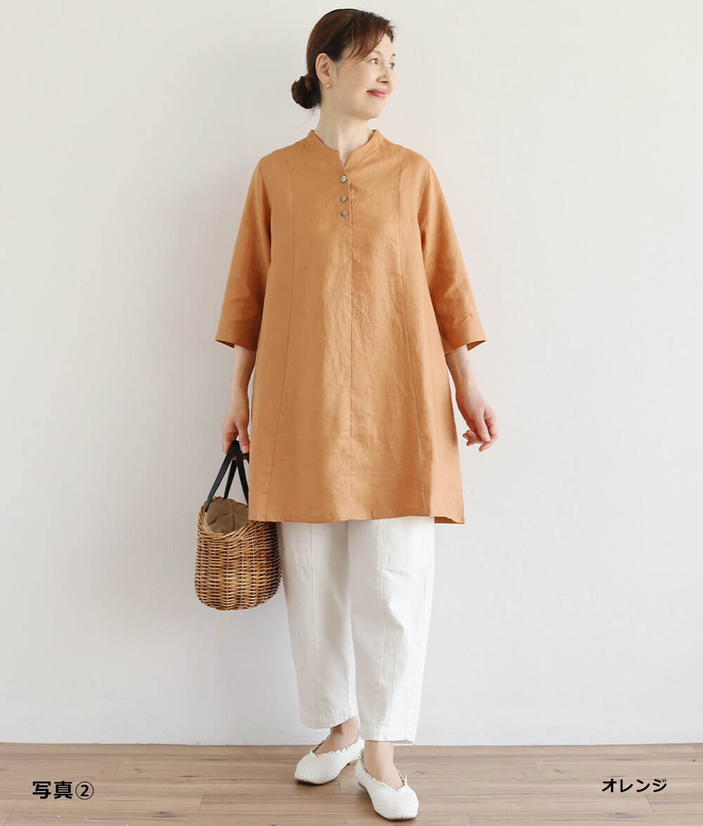 【SALE30%OFF】キャンブリックリネンチュニック