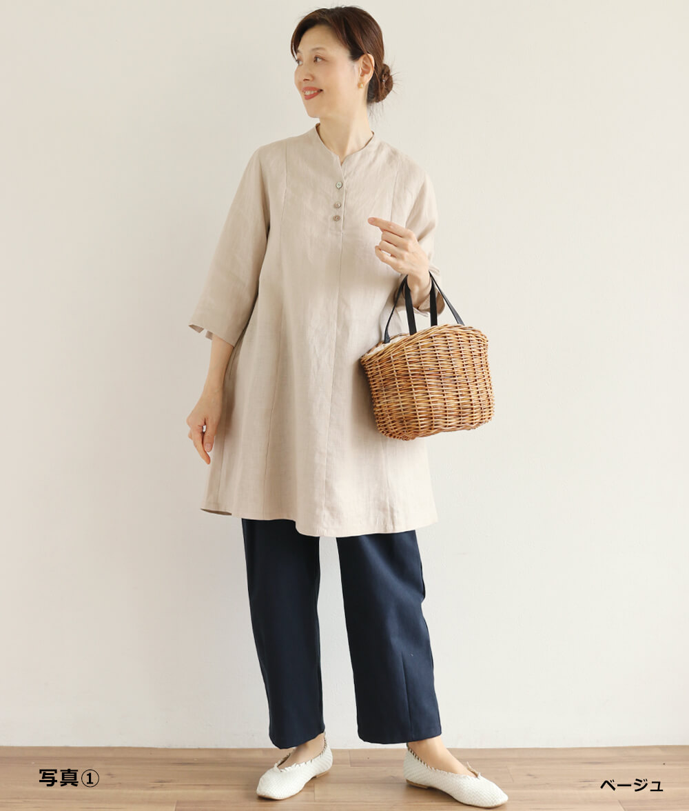【SALE30%OFF】キャンブリックリネンチュニック