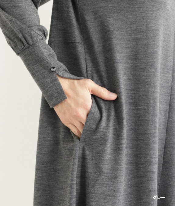 【再値下げ1/14(水)10時～SALE50％OFF】フレアー＆タックワンピース