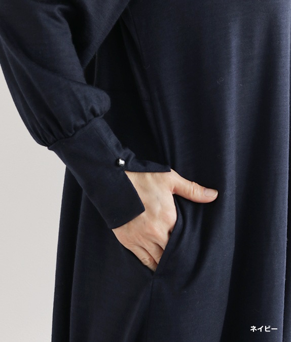 【再値下げ1/14(水)10時～SALE50％OFF】フレアー＆タックワンピース