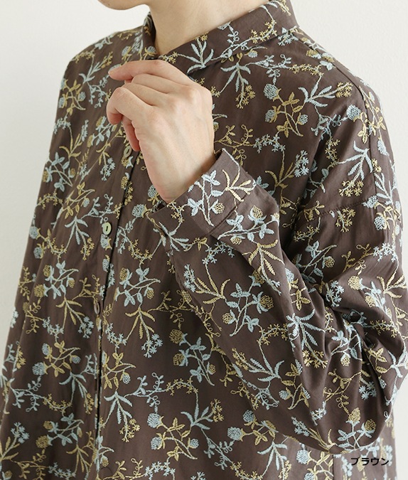 フラワー刺繍ブラウスl 50代・60代からの婦人服 オルウェイズ公式通販