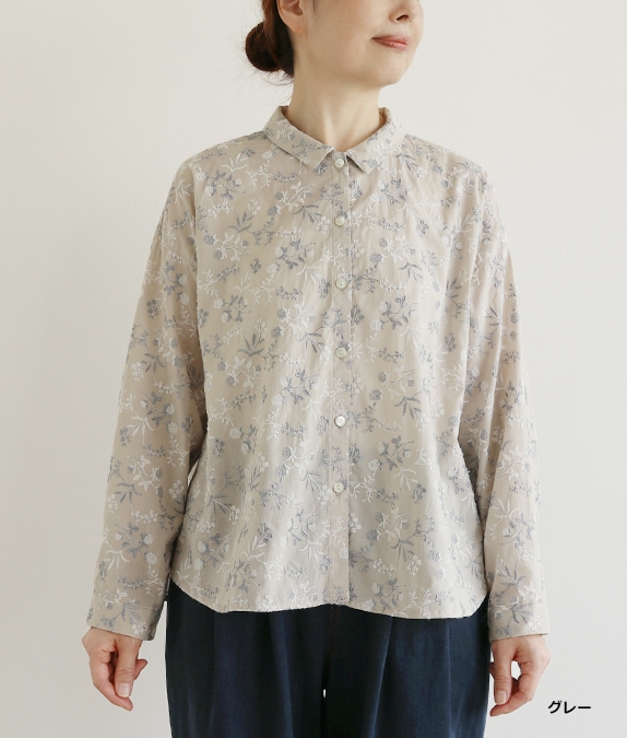 フラワー刺繍ブラウスl 50代・60代からの婦人服 オルウェイズ公式通販