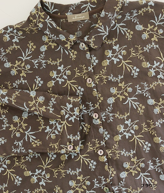 新品　gotohollywood フラワー刺繍ブラウス　0102 フラワー刺繍ブラウスl 50代・60代からの婦人服 オルウェイズ