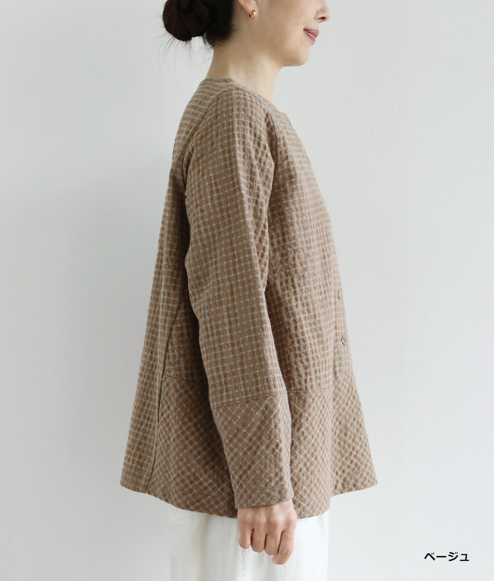 【SALE40％OFF】ギンガム格子ブラウス