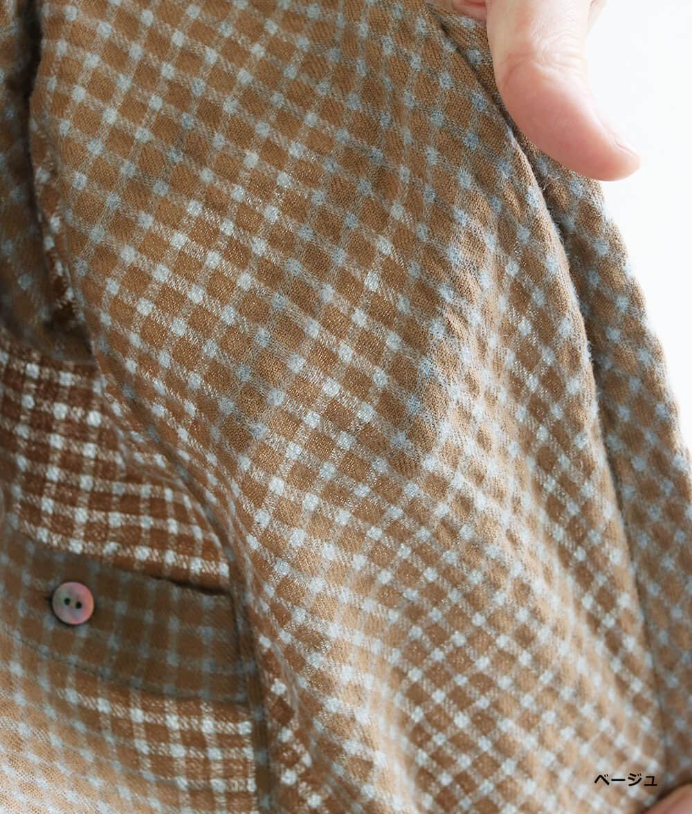 【SALE40％OFF】ギンガム格子ブラウス