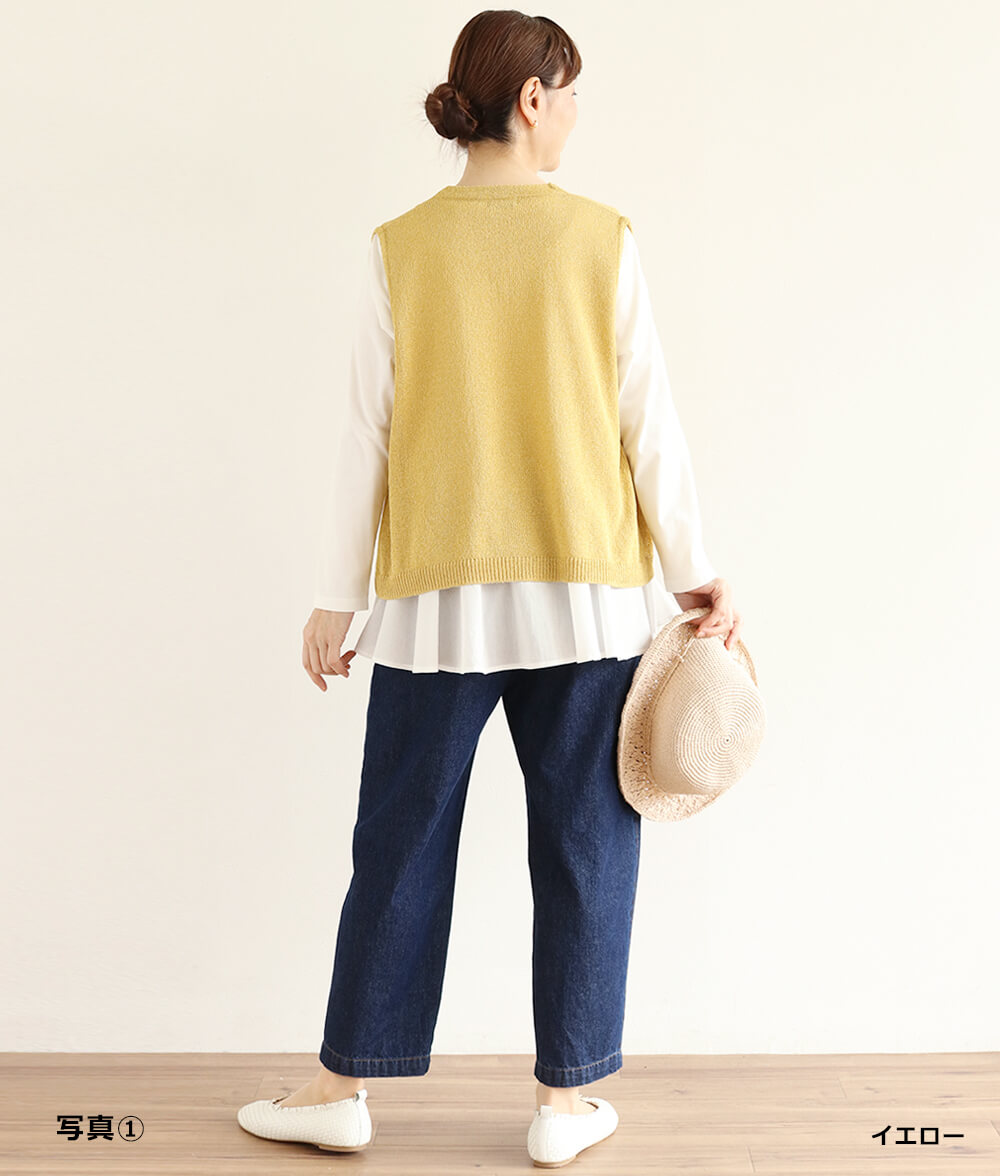 ドットニットベストl 50代・60代からの婦人服 オルウェイズ公式通販サイト ドットニットベストl 50代・60代からの婦人服 オルウェイズ公式通販サイト