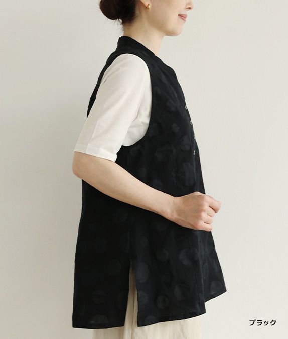 【SALE40%OFF】塩縮ドットベスト
