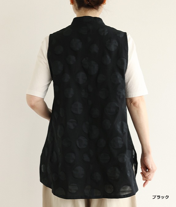 【SALE40%OFF】塩縮ドットベスト