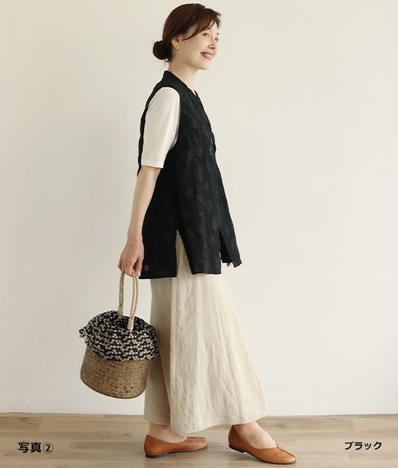 【SALE40%OFF】塩縮ドットベスト