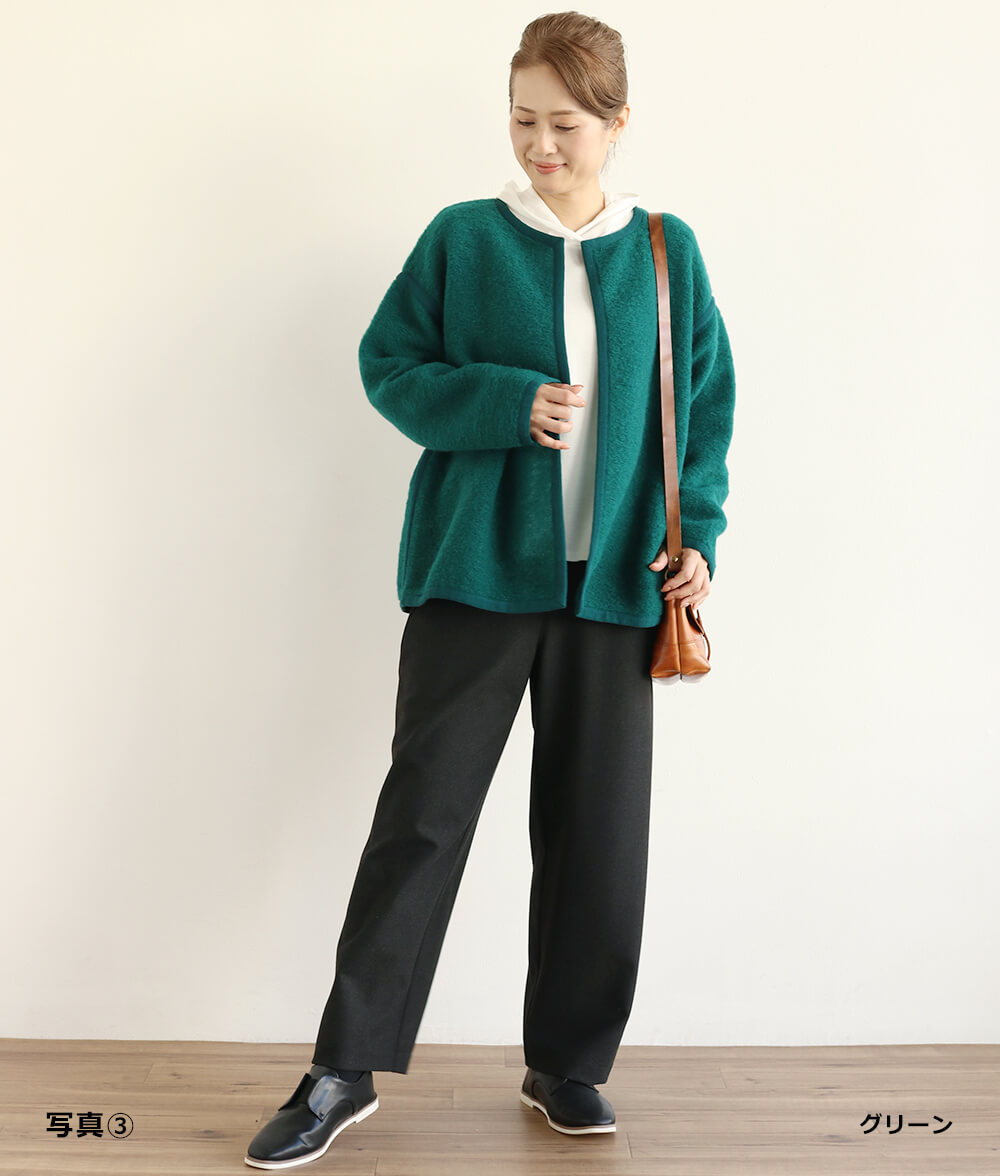 シャギーニットカーディガンl 50代・60代からの婦人服 オルウェイズ