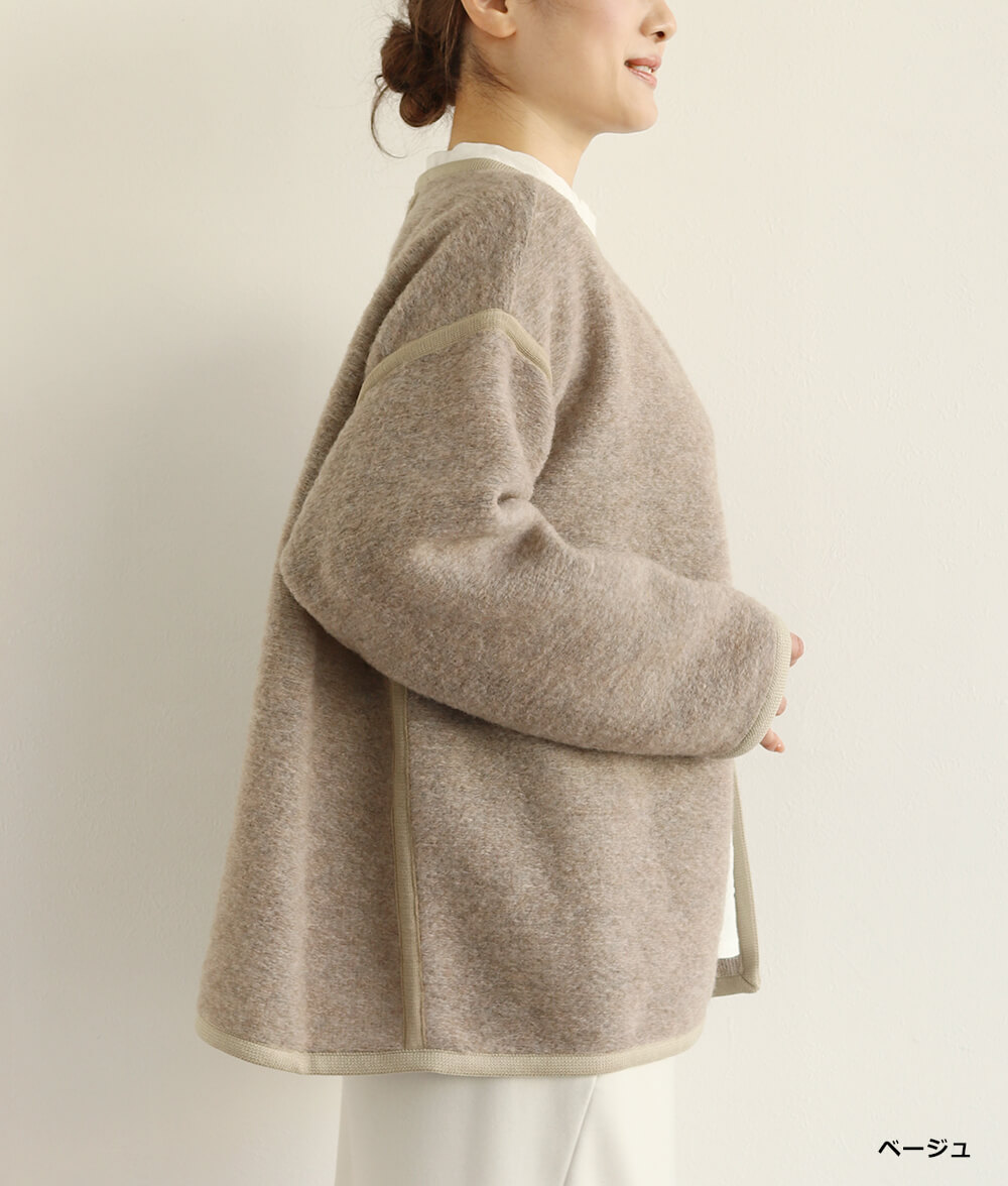 シャギーニットカーディガンl 50代・60代からの婦人服 オルウェイズ