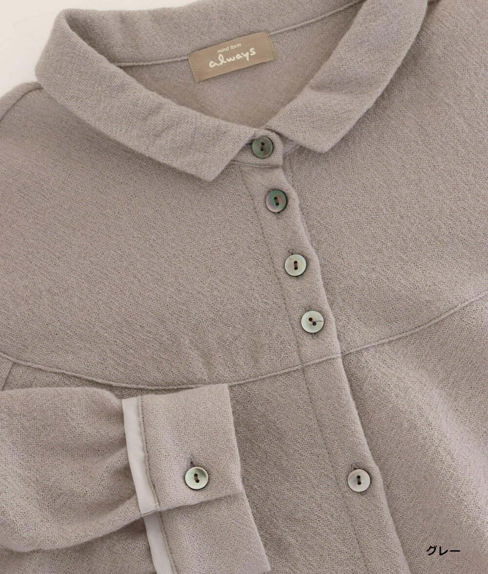 【SALE40％OFF】ラウンド切り替えブラウス