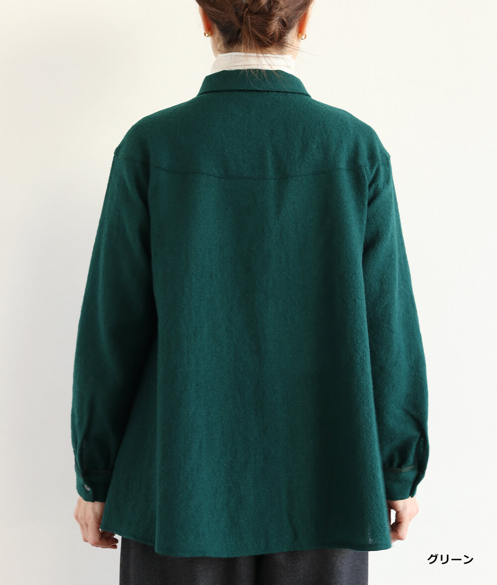 【SALE40％OFF】ラウンド切り替えブラウス