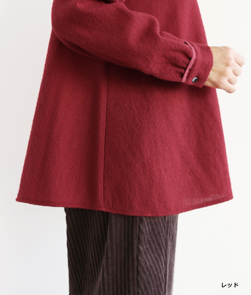 【SALE40％OFF】ラウンド切り替えブラウス