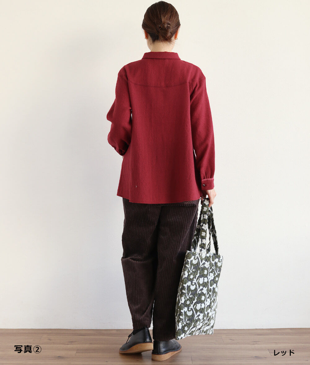 【SALE40％OFF】ラウンド切り替えブラウス